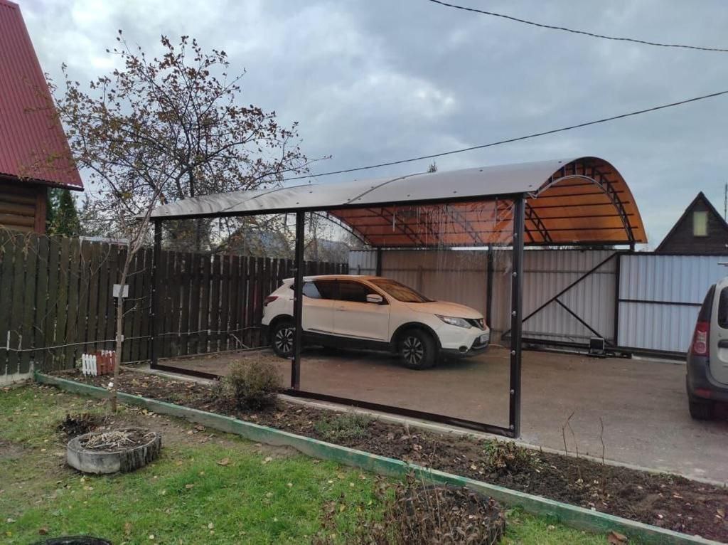Прозрачные шторы ПВХ для навеса под автомобиль в посёлке Михнево